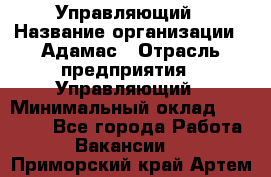 Управляющий › Название организации ­ Адамас › Отрасль предприятия ­ Управляющий › Минимальный оклад ­ 40 000 - Все города Работа » Вакансии   . Приморский край,Артем г.